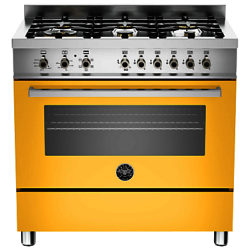 Bertazzoni Professional Series 90cm Dual Energy Single Range Cooker Yellow